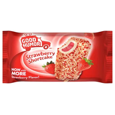 Individually wrapped Good Humor Strawberry Shortcake Bar