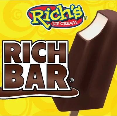 Individually wrapped Rich's Vanilla Ice Cream Bar
